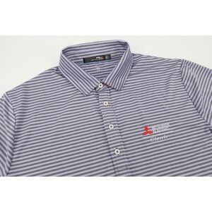 RLX Ralph Lauren Men Large Striped Performance Polo Golf Mitsubishi Classic‎